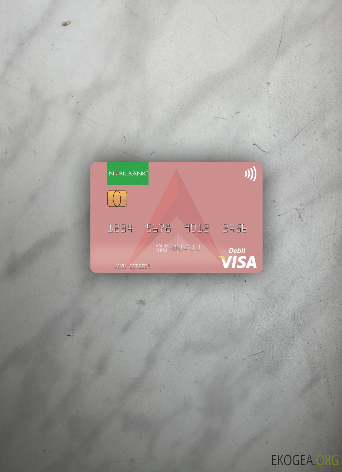 Carte de débit visa Népal Nabil Bank avant photolook